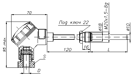 Габаритный чертеж ТСП/М-1088 рис.1