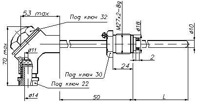 Габаритный чертеж ТХА-1172Р, ТХК-1172Р рис.1