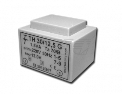 Фото Малогабаритный трансформатор для печатных плат ТН 30/12 G