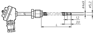 Габариты термопары рис.6